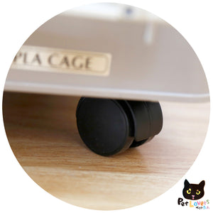 日本 Iris 810 樹脂單層寵物籠 (帶滾輪) 貓狗適用 82.5長 x 56.5寬 x 62.9cm高 - 黑貓雜貨 Petlovers