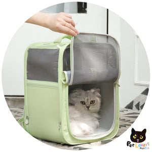 折疊寵物外出背包便携太空艙貓袋 - 灰色